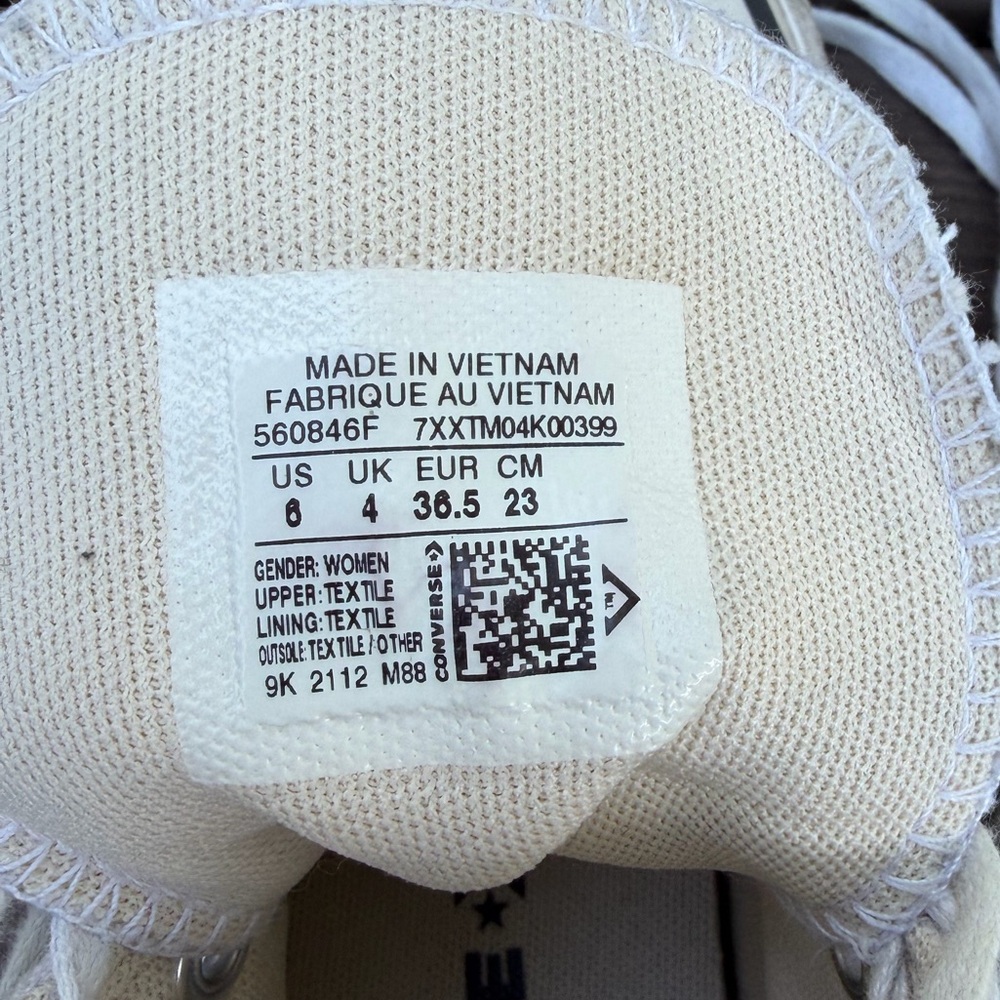 Converse White High-Top Sneakers - Picture 9 of 10